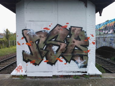 Graffiti Bombing in Leipzig - Photo by DMENZ - nsr, wader, chor