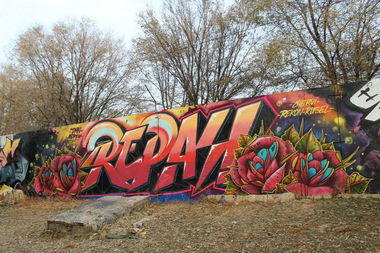 Graffiti Wall - Photo by DMN - DMN, ANDREW, REPAS (2013)