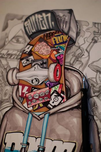 Graffiti Sketch - Photo by DMN - DMN, REPAS, Almaty (2013)