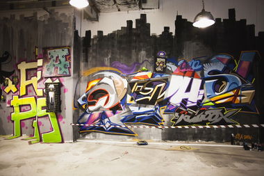 Graffiti Wall - Photo by DMN - Reboox, Repas, DMN (2014)
