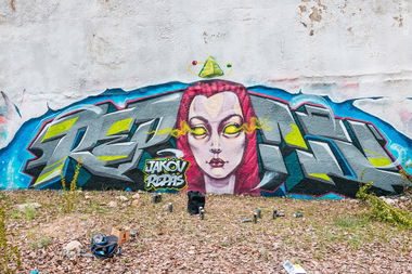 Graffiti Wall - Photo by DMN - Repas, Almaty, DMN (2016)