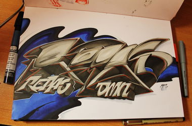 Graffiti Sketch - Photo by DMN - Repas, DMN, Graffiti (2015)