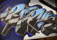 Graffiti Sketch in Kazakhstan - Photo by DMN - Repas, DMN