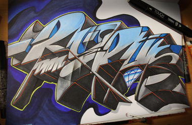Graffiti Sketch in Kazakhstan - Photo by DMN - Repas, DMN