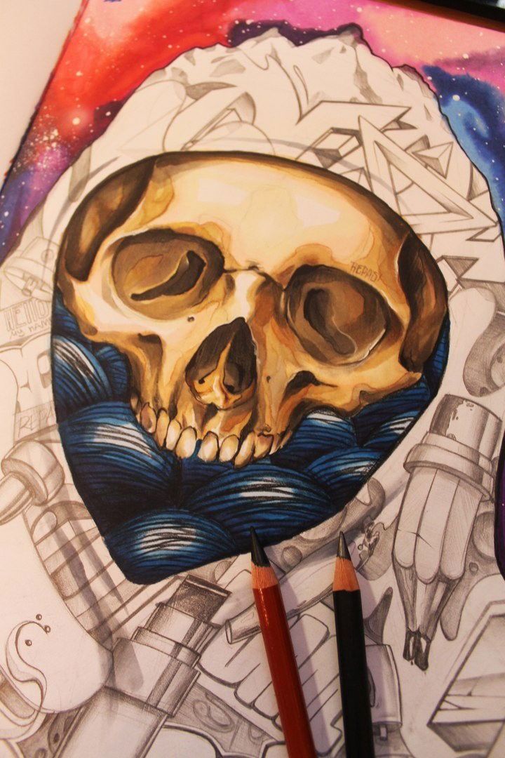 Graffiti Sketch - Photo by DMN - Repas, DMN, ALMATY (2015)