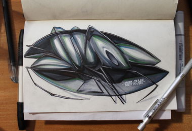 Graffiti Sketch - Photo by DMN - Repas, DMN, Sketch (2015)