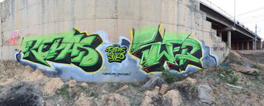 Graffiti Wall - Photo by DMN - DMN, Repas, Astana (2016)