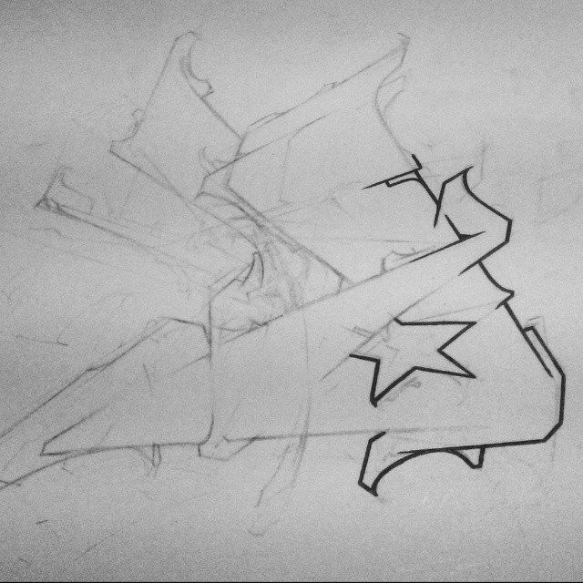 Graffiti Sketch - Photo by DOAK - DRD, D, DOAK
