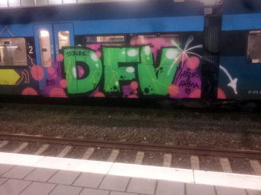 Graffiti Wall in Münster - Photo by DOHE - DFV, Jubiläum, 10Jahre (2015)