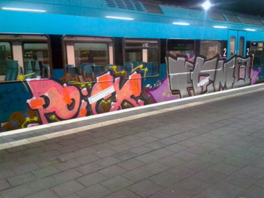 Graffiti Train - Photo by DOHE - poick, tema, münster