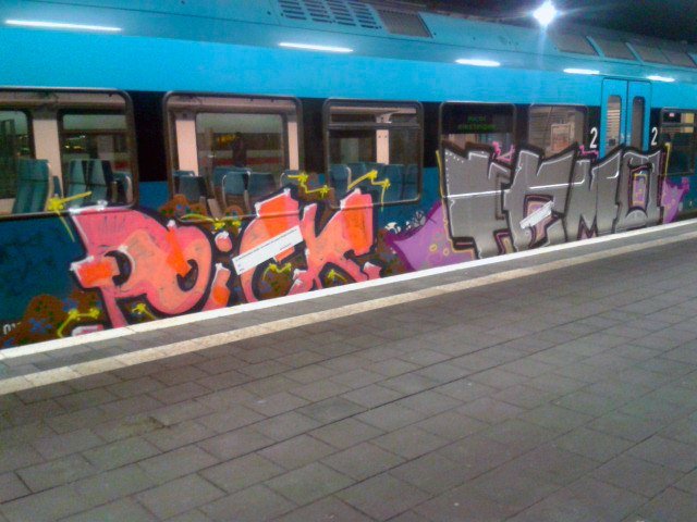 Graffiti Train - Photo by DOHE - poick, tema, münster