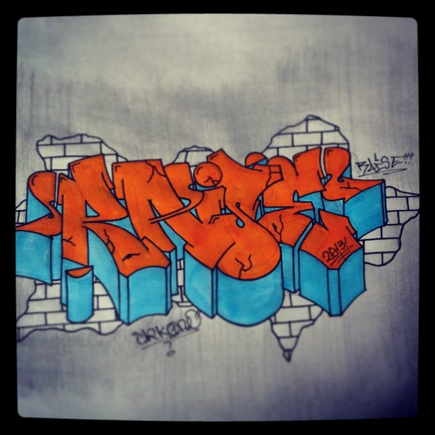 Graffiti Sketch in Münster - Photo by DOHE - raise, art, sketch (2013)