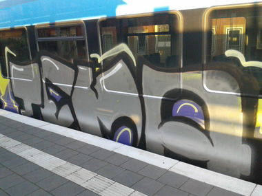 Graffiti Train in Münster - Photo by DOHE - train, tema, tripa (2014)