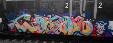 Graffiti Train - Photo by DOHE - canon, takos, gbr (2014)