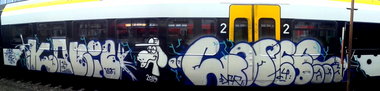 Graffiti Train - Photo by DOHE - fsk, vicki, kassel (2014)