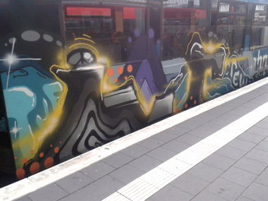 Graffiti Train in Münster - Photo by DOHE - the, imr, crew (2014)