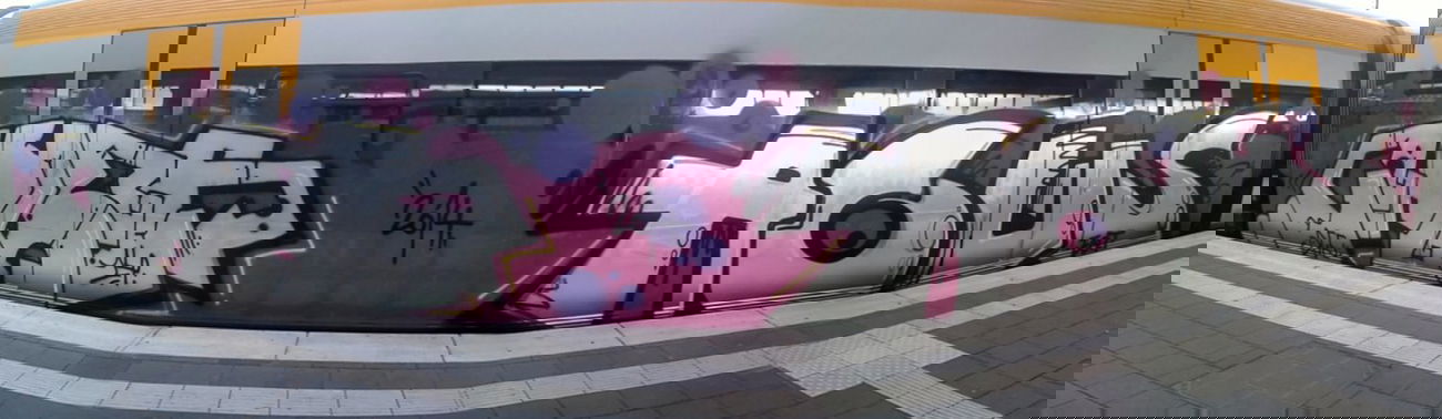 Graffiti Train in Münster - Photo by DOHE - Agus, eqt, 2014 (2014)
