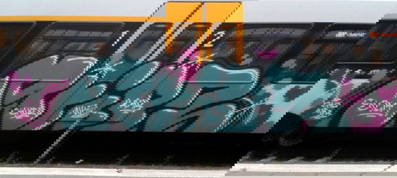 Graffiti Train in Münster - Photo by DOHE - cho, xba, siom (2014)