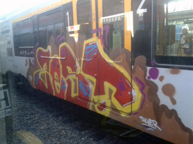 Graffiti Train in Münster - Photo by DOHE - ZEST, TAGSI, BARIS (2014)