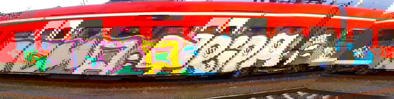 Graffiti Train in Münster - Photo by DOHE - TEMA, TRIPA, PSA (2014)