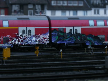 Graffiti Train - Photo by DOHE - mask, imr, münster (2014)