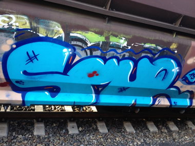 Graffiti Train - Photo by DOHE - smur, güter, db (2015)