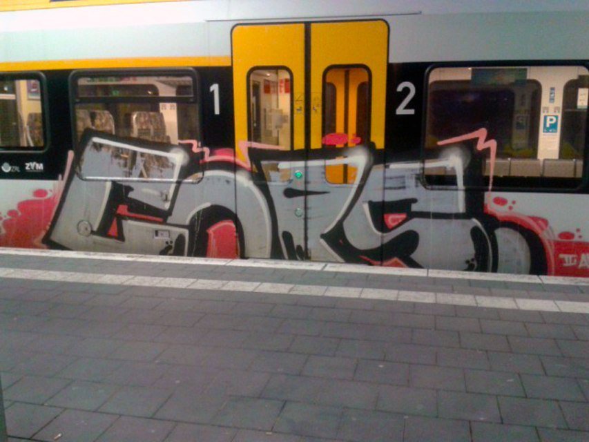 Graffiti Train in Münster - Photo by DOHE - COPS, train, münster (2014)