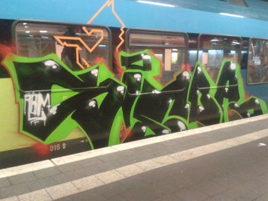 Graffiti Train in Germany - Photo by DOHE - simba, durak, geist (2015)