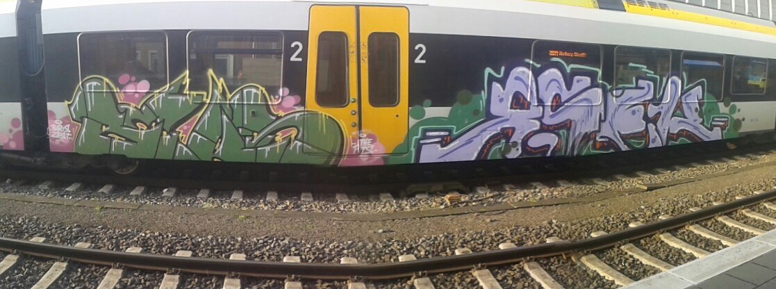 Graffiti Train - Photo by DOHE - asek, beks, panel (2014)