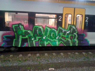Graffiti Train - Photo by DOHE - maloer, malör, münster (2015)
