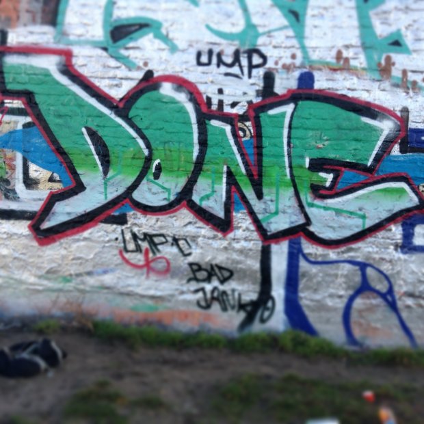 Graffiti Wall in Berlin - Photo by DONE - DONE, UMP, PHIL (2013)