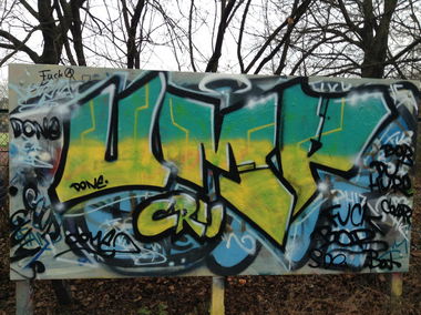 Graffiti Wall in Berlin - Photo by DONE - UMP, DONE, PHIL (2013)