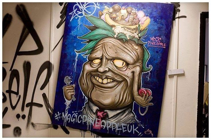 Graffiti Wall - Photo by DOODLESNDRIPS - pineapple, magic, strange