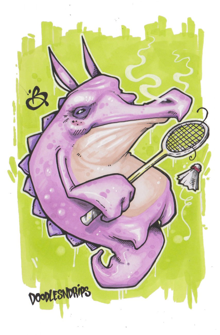 Graffiti Sketch - Photo by DOODLESNDRIPS - 'badminton, dragon (2016)
