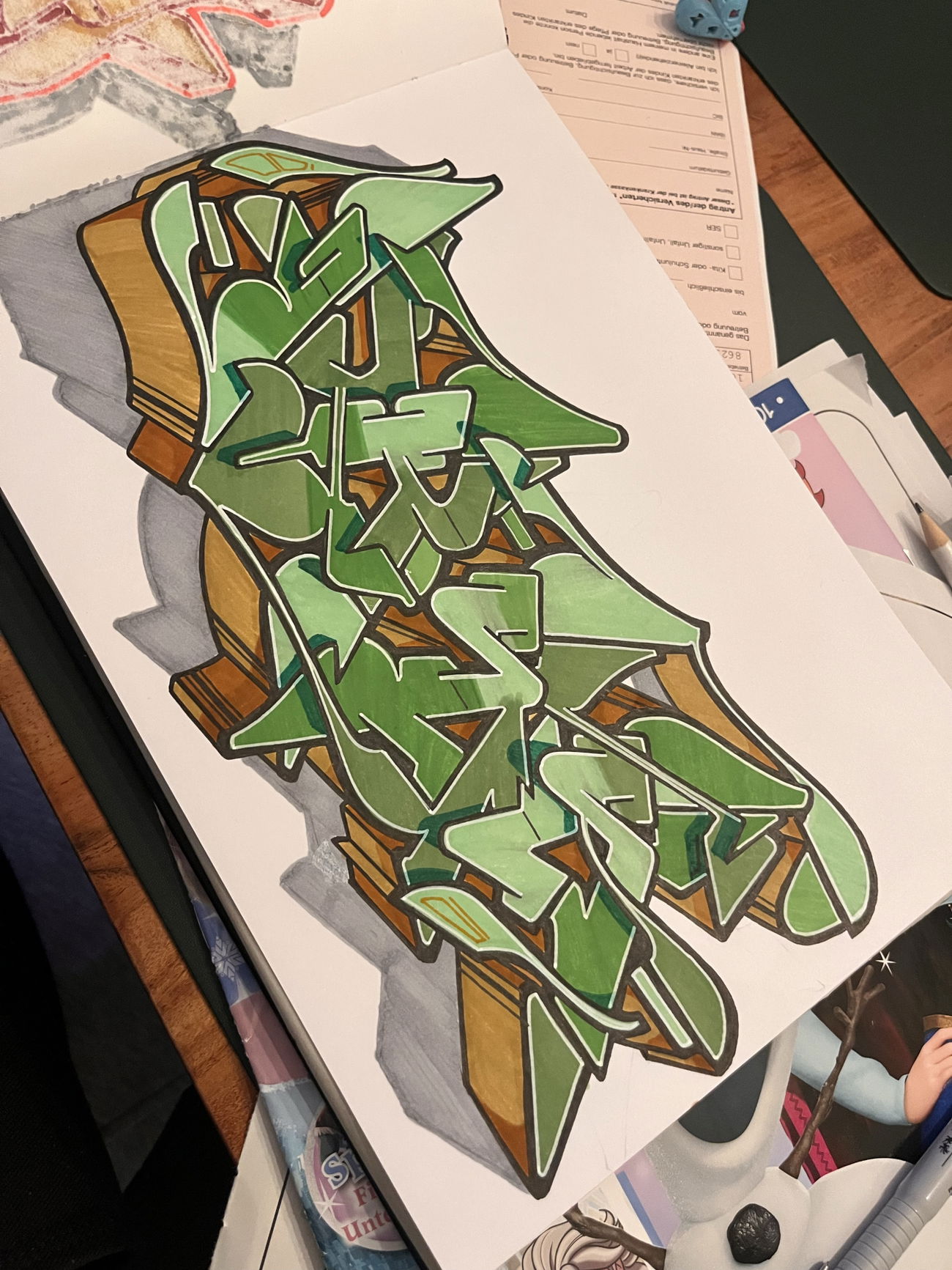 Graffiti Sketch in Eisdorf - Photo by DRES