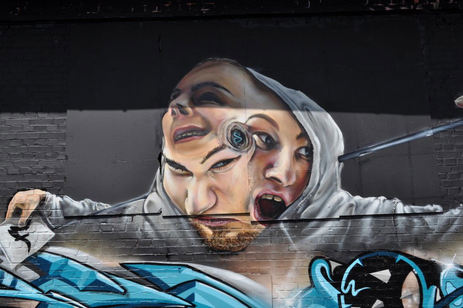 Graffiti Wall in Magdeburg - Photo by DRIBS - bird, DRIBS