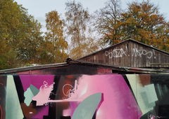 Graffiti Wall - Photo by DRIBS - abstract, wallpainting, postgraffiti