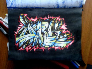 Graffiti Sketch in Russia - Photo by DRK - DRK, DRAKE