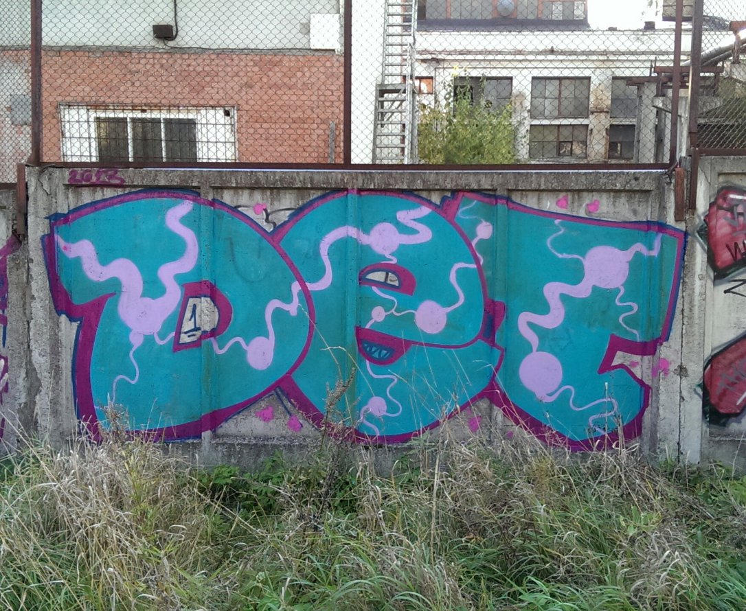 Graffiti Wall - Photo by DTR1 - Latvia, riga, trainline (2013)