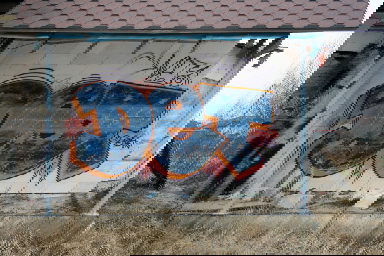 Graffiti Wall - Photo by DTR1 - Latvia, Riga, abandoned (2014)