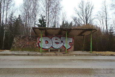 Graffiti Bombing - Photo by DTR1 - Latvia, chrome (2014)