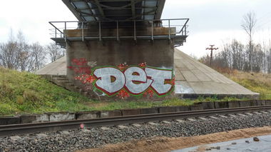 Graffiti Wall - Photo by DTR1 - Latvia, big, trainline (2013)
