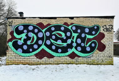 Graffiti Wall - Photo by DTR1 - latvia, trainline (2017)