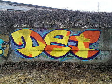 Graffiti Wall - Photo by DTR1 - latvia, trainline (2017)