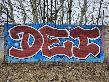 Graffiti Wall - Photo by DTR1 - latvia, trainline, brickwall (2025)