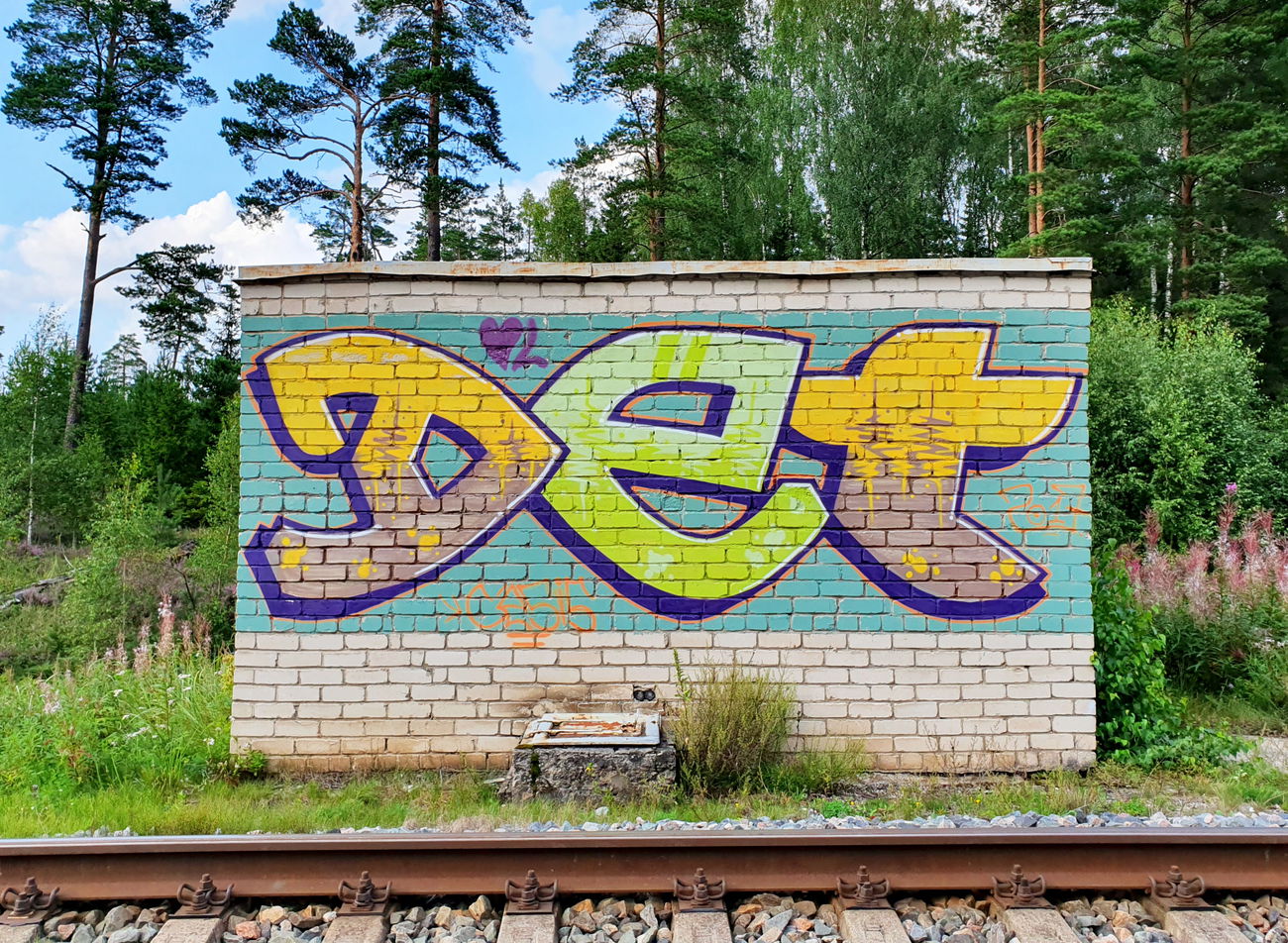 Graffiti Wall - Photo by DTR1 - latvia, trainline (2017)