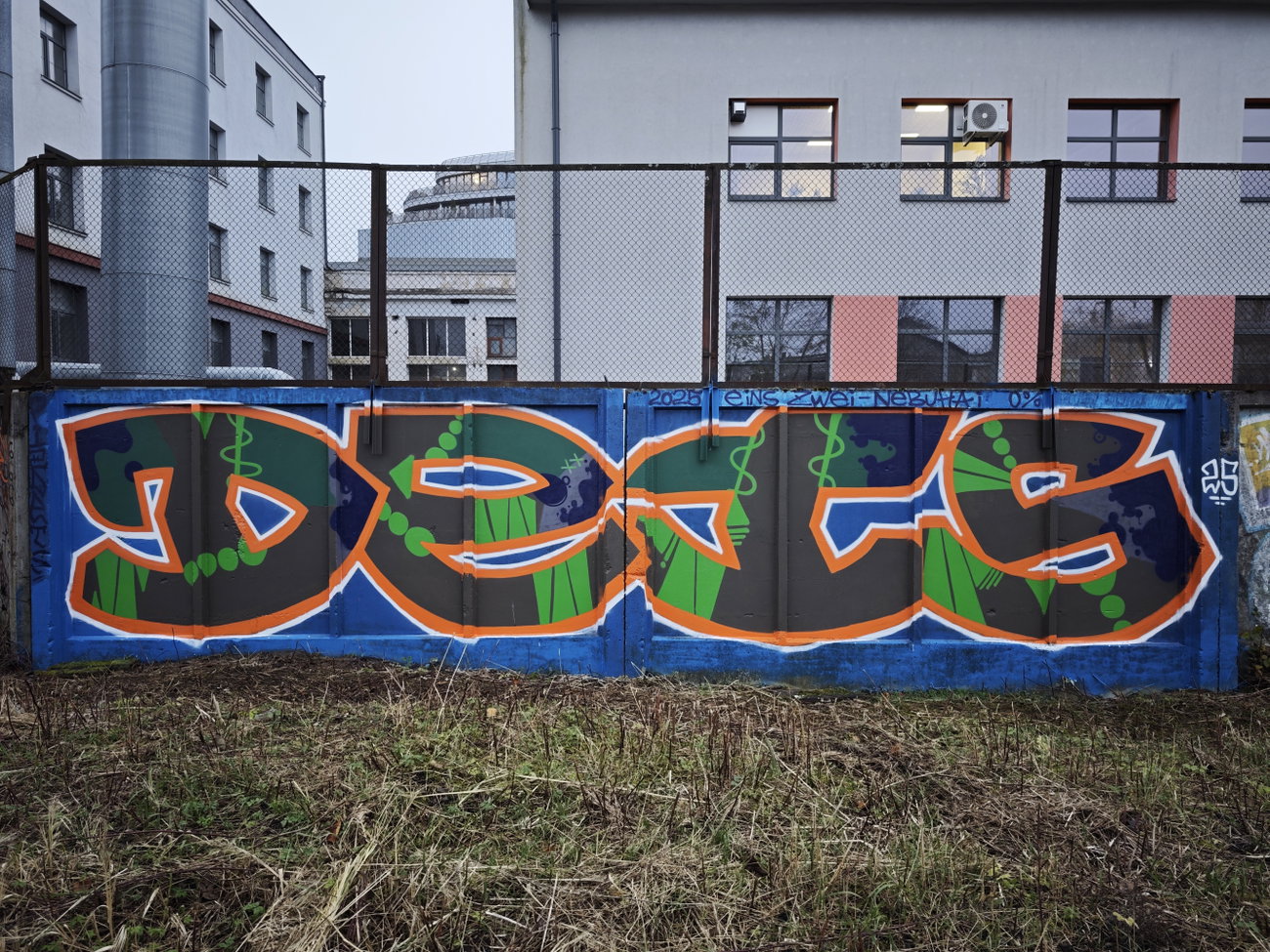 Graffiti Wall - Photo by DTR1 - Latvia, Riga, trainline (2025)