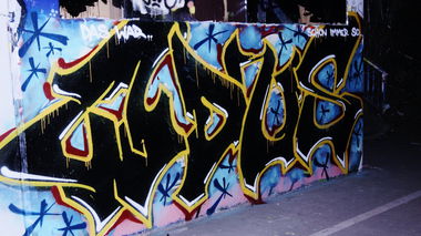 Graffiti Wall in Des Moines - Photo by DUKE1823 - Modus, Mdus, Tlh (2014)