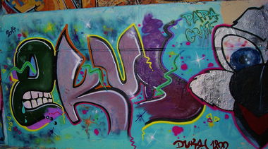 Graffiti Wall in Des Moines - Photo by DUKE1823 - Duke, PapaGraff.Ekud (2014)