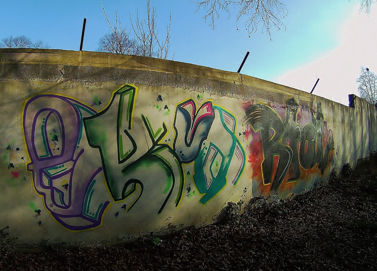Graffiti Wall in Brühl - Photo by DUKE1823 - Duke, Raoul, K7. (2014)